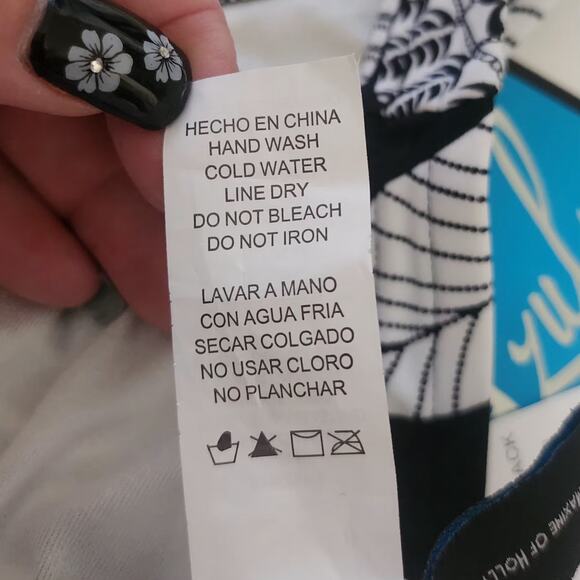 Azul by Maxine of Hollywood Leaf Swim Dress Womens 12 Tropical cruise  vacation - Picture 7 of 12